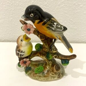 Vintage Porcelain Oriole Hand Painted Figurine by Original Arnartcreation JAPAN